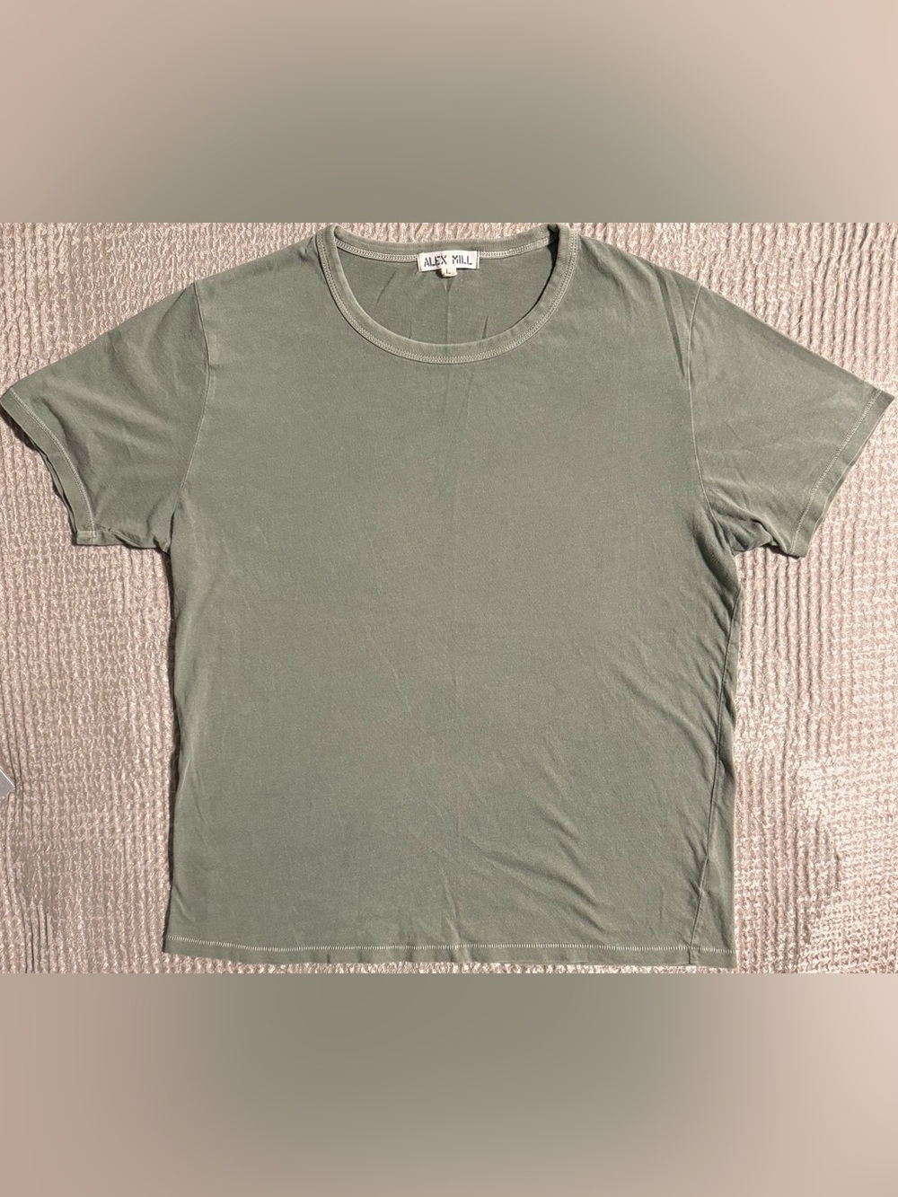 Alex Mill Men’s L 100% Cotton Crewneck T-Shirt Tee Washed Olive Green